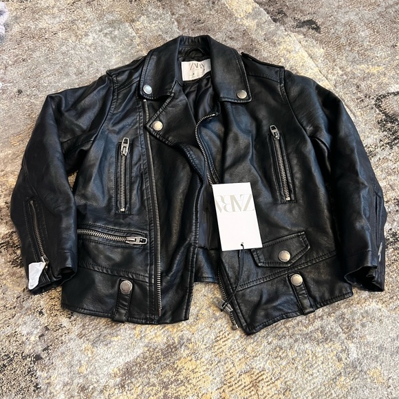 Zara faux leather girl’s jacket brand new 5T - Picture 1 of 5